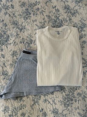 NWOT Brandy Melville Pointelle Pajama Set 100% Cotton